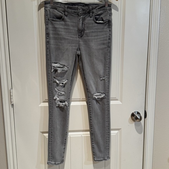 American Eagle Outfitters Denim - American Eagle Womens 6 Super High Rise Jeggings Distressed Next Level Stretch